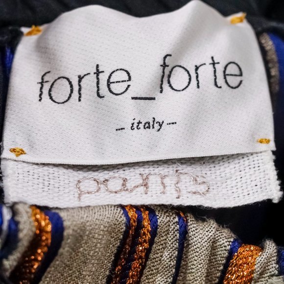 Forte_Forte R/19 6021 Blue Striped Pants - Picture 5 of 12